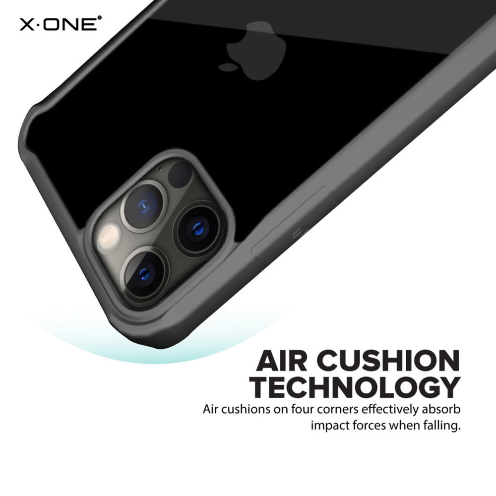 Picture of Apple iPhone 12 mini 5.4 Case | X.One DropGuard 2.0 Air Cushion Extreme Responsive Button Drop Protection Case for iPhone 12 Mini 5.4 (Clear Black) Upgraded  Version
