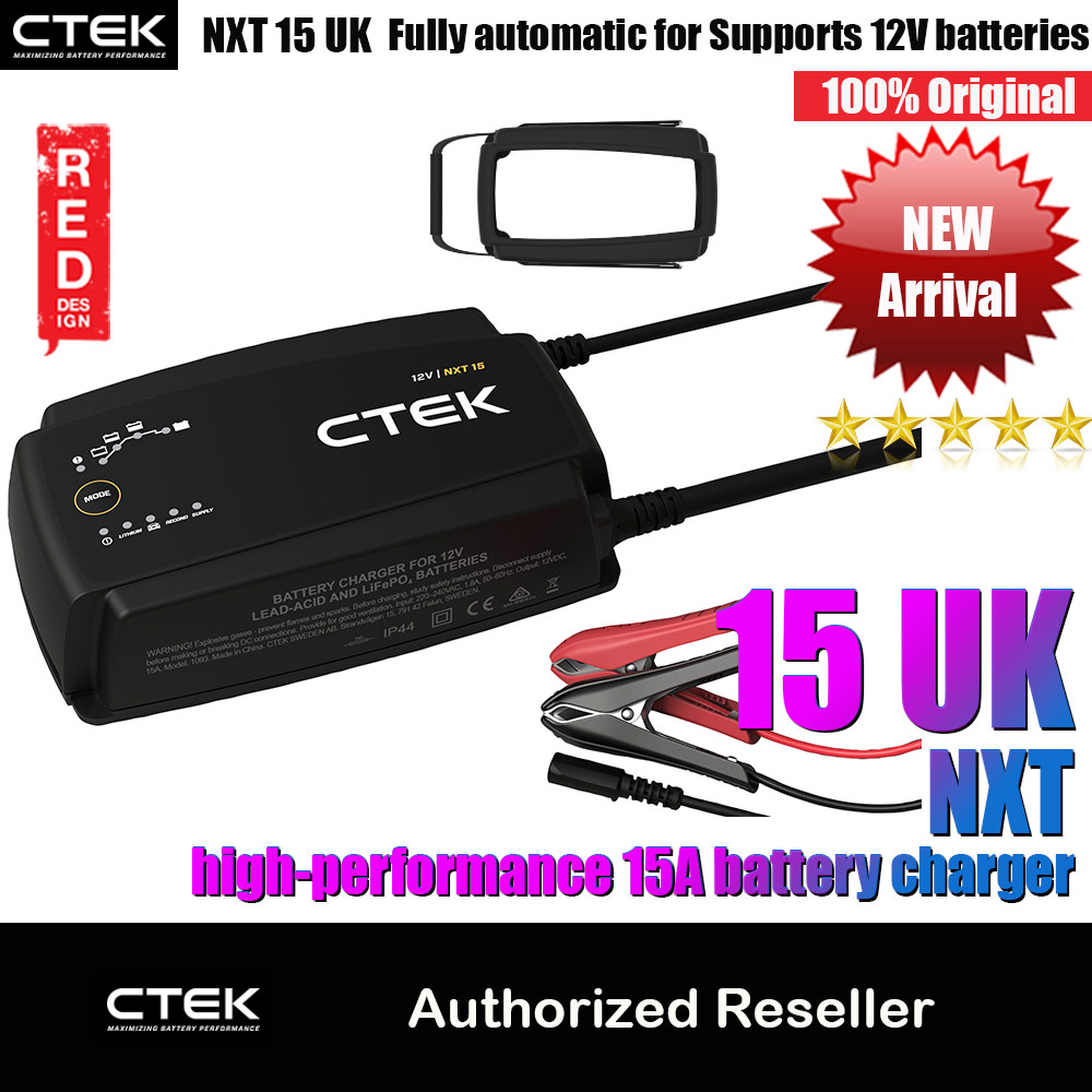 Picture of CTEK NXT 15 UK Car Battery Charger with UK Plug Supports 12V lead acid & lithium batteries (30-350Ah). Red Design- Red Design Cases, Red Design Covers, iPad Cases and a wide selection of Red Design Accessories in Malaysia, Sabah, Sarawak and Singapore 