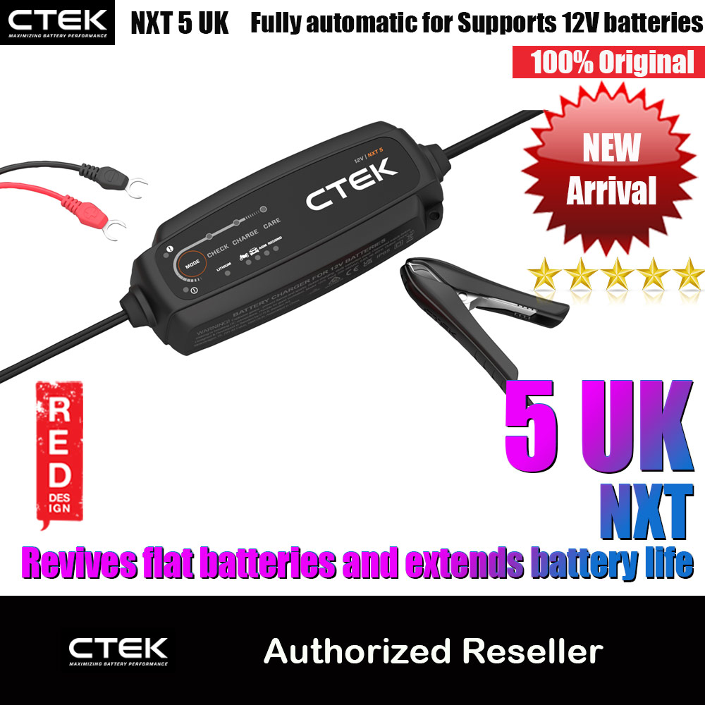 Picture of Ctek NXT 5 is a smart battery charger for 12V lead acid and lithium-ion batteries Red Design- Red Design Cases, Red Design Covers, iPad Cases and a wide selection of Red Design Accessories in Malaysia, Sabah, Sarawak and Singapore 