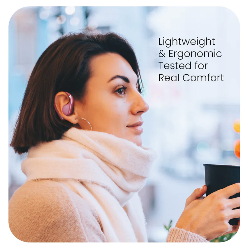 Picture of HiFuture VibeMate Premium Bluetooth 5.4 Comfort Open Ear Headphones Waterproof with ENC Noise Cancellation (Latte)