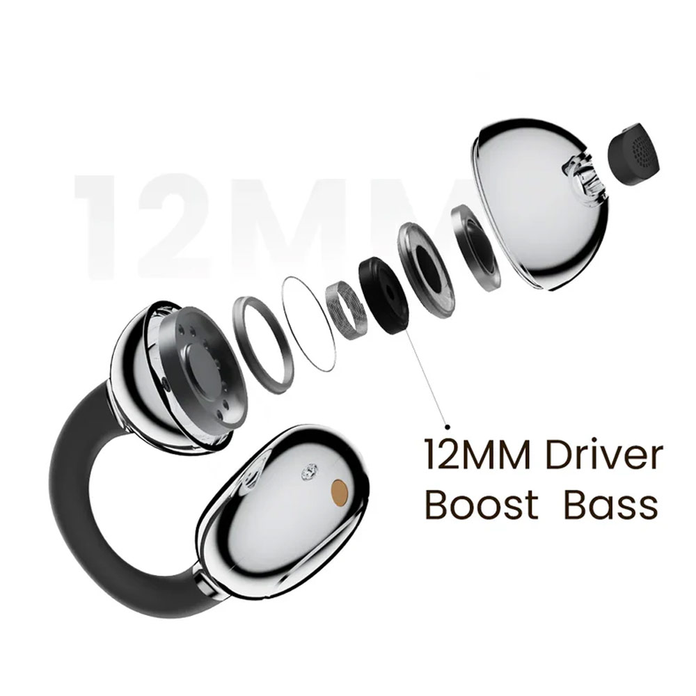 Picture of HiFuture Flexclip Bluetooth 5.4 Comfort Open Ear Headphones Waterproof with ENC Noise Cancellation (Black)