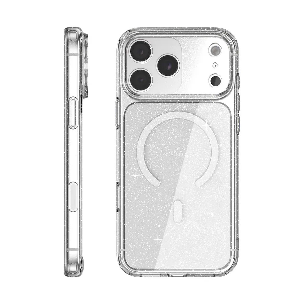 Picture of Apple iPhone 18 Pro Max Case | JTLEGEND Hybrid Cusion Glitter Mag Case for iPhone 18 Pro Max - Crystal