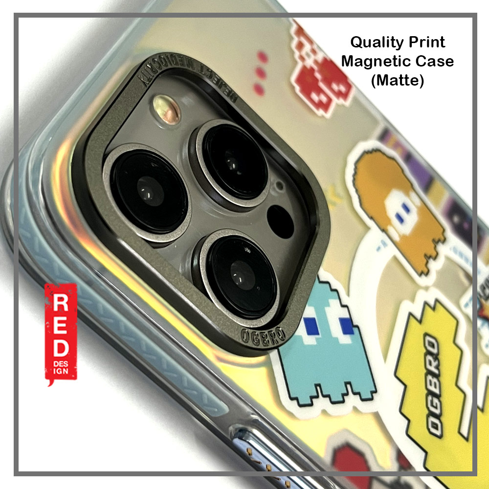 Picture of Apple iPhone 15 Pro Max 6.7 Case | OGBRO Creative Art Design Magnetic Drop Protection Case with Aluminum Lens Frame Protection for iPhone 15 Pro Max 6.7 (Gamer Game Over)