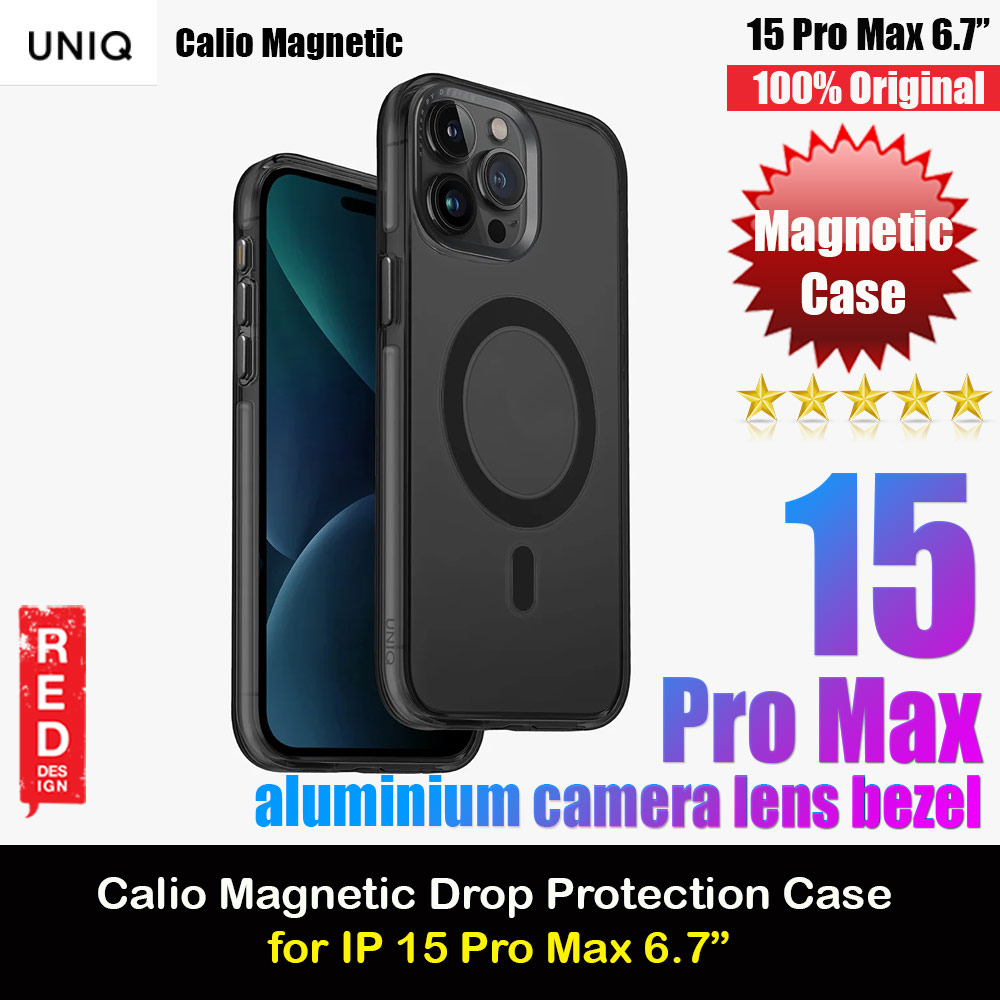 Picture of Uniq Calio Aluminum Lens Frame Magnetic Drop Protection Case Casing for iPhone 15 Pro Max 6.7 (Smoke) Apple iPhone 15 Pro Max 6.7- Apple iPhone 15 Pro Max 6.7 Cases, Apple iPhone 15 Pro Max 6.7 Covers, iPad Cases and a wide selection of Apple iPhone 15 Pro Max 6.7 Accessories in Malaysia, Sabah, Sarawak and Singapore 