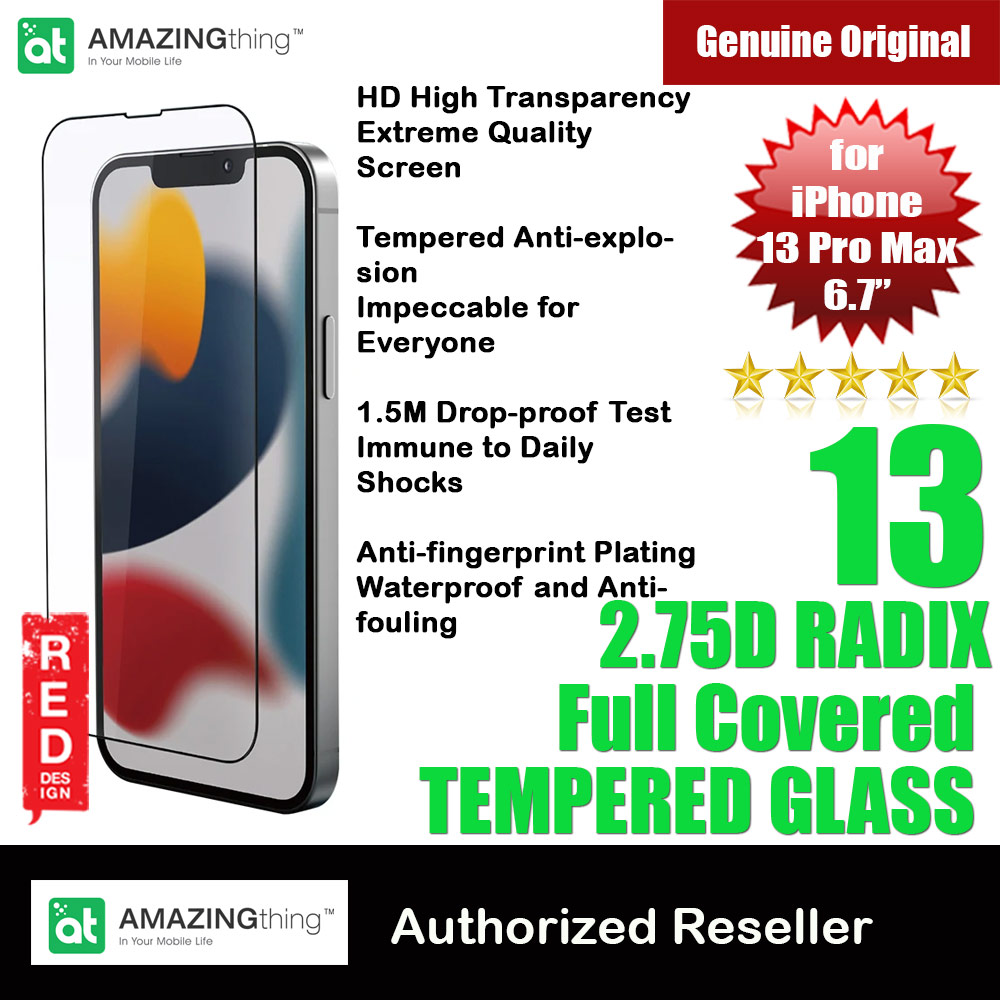 Picture of AMAZINGThing 2.75D Radix Fully Covered Tempered Glass for iPhone 13 Pro Max 6.7 (Clear) Apple iPhone 13 Pro Max 6.7- Apple iPhone 13 Pro Max 6.7 Cases, Apple iPhone 13 Pro Max 6.7 Covers, iPad Cases and a wide selection of Apple iPhone 13 Pro Max 6.7 Accessories in Malaysia, Sabah, Sarawak and Singapore 