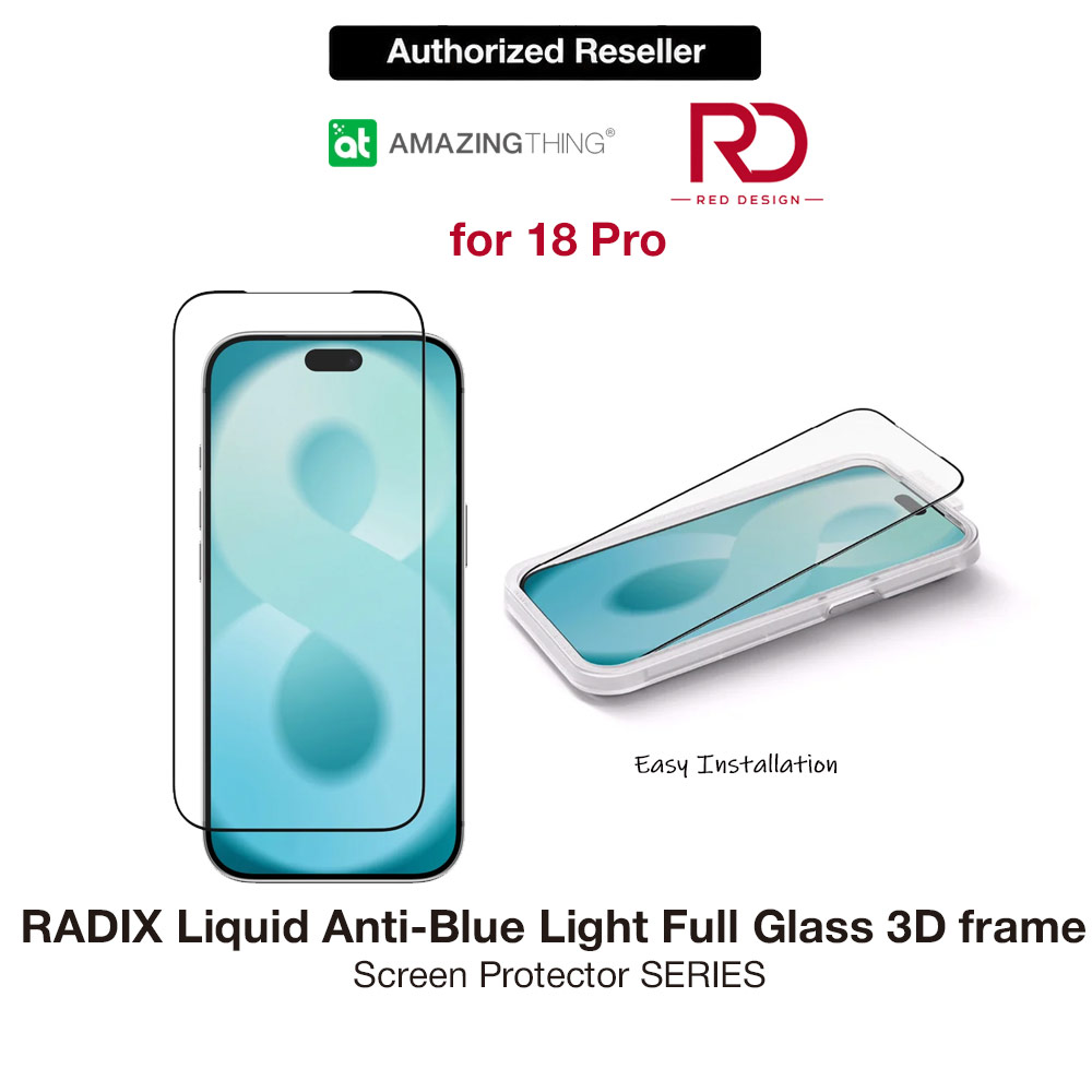 Picture of Amazingthing RADIX Liquid Anti Blue Light Full Tempered Glass 3D Frame Screen Protector for iPhone 18 Pro - Anti Blue Light Apple iPhone 18 Pro Max- Apple iPhone 18 Pro Max Cases, Apple iPhone 18 Pro Max Covers, iPad Cases and a wide selection of Apple iPhone 18 Pro Max Accessories in Malaysia, Sabah, Sarawak and Singapore 