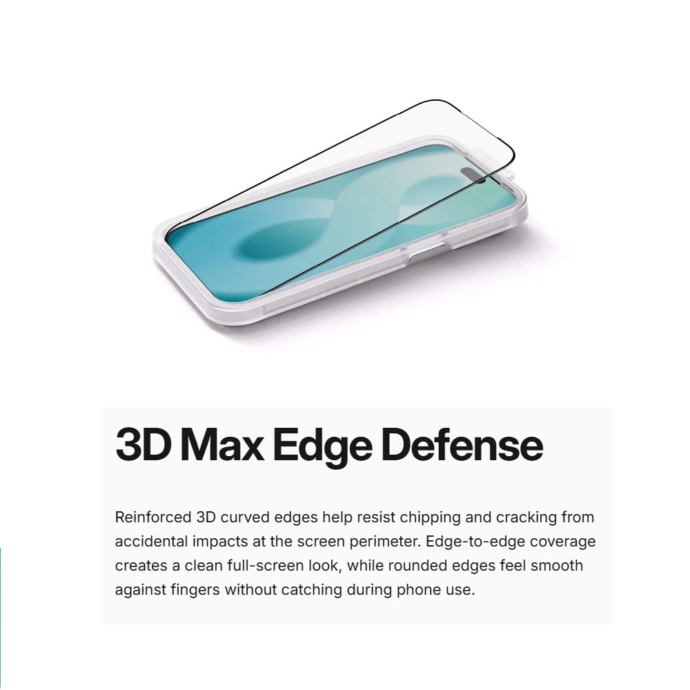 Picture of Apple iPhone 18 Pro Max Screen Protector | Amazingthing RADIX Liquid Anti Blue Light Full Tempered Glass 3D Frame Screen Protector for iPhone 18 Pro - Anti Blue Light