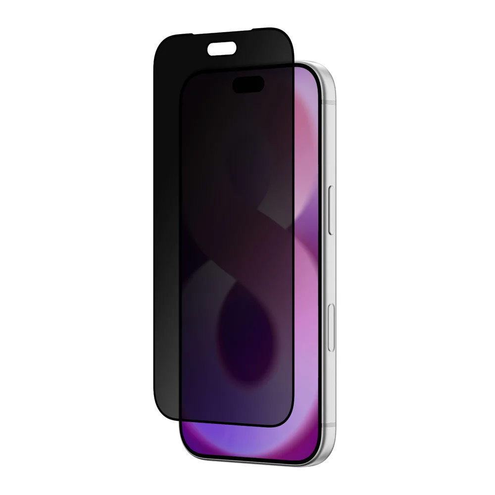 Picture of Apple iPhone 18 Pro Screen Protector | Amazingthing Liquid Privacy Anti Blue Light 3D Frame Full Tempered Glass Screen Protector for iPhone 18 Pro - Privacy Anti Blue Light
