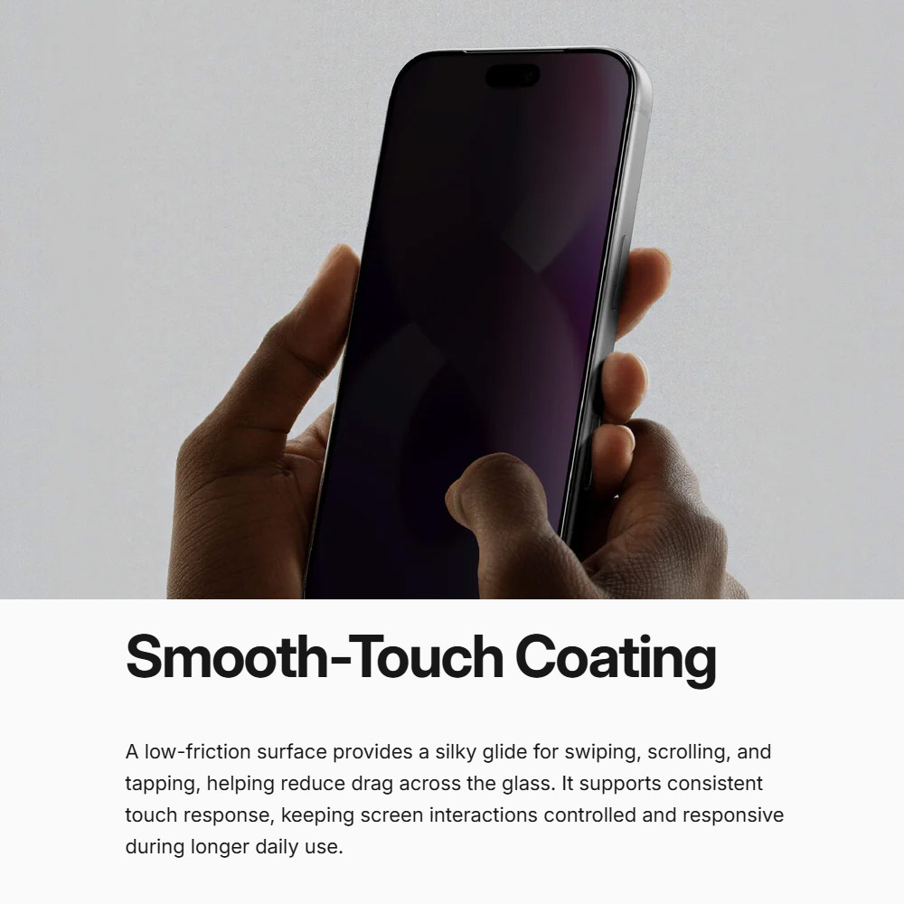 Picture of Apple iPhone 18 Pro Screen Protector | Amazingthing Liquid Privacy Anti Blue Light 3D Frame Full Tempered Glass Screen Protector for iPhone 18 Pro - Privacy Anti Blue Light