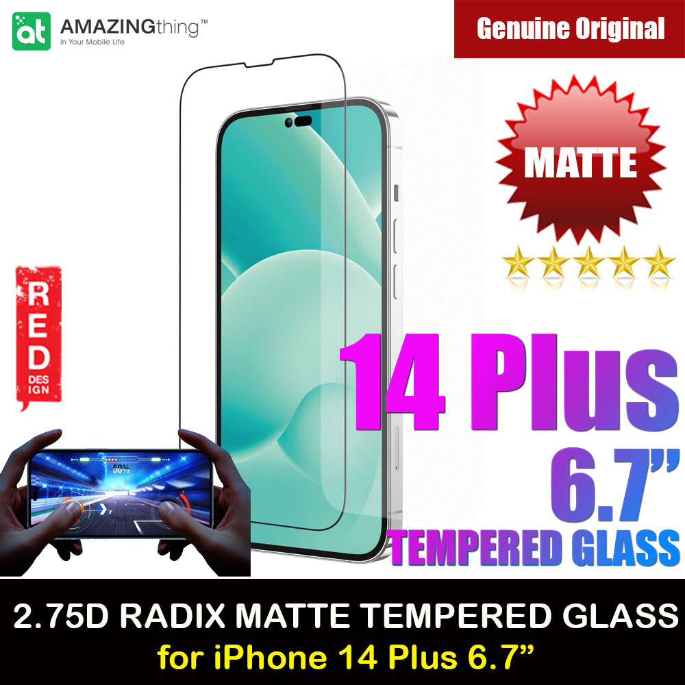 Picture of AMAZINGThing 2.75D Radix Fully Covered Tempered Glass for iPhone 14 Plus 6.7 (Matte) Apple iPhone 14 Plus 6.7- Apple iPhone 14 Plus 6.7 Cases, Apple iPhone 14 Plus 6.7 Covers, iPad Cases and a wide selection of Apple iPhone 14 Plus 6.7 Accessories in Malaysia, Sabah, Sarawak and Singapore 
