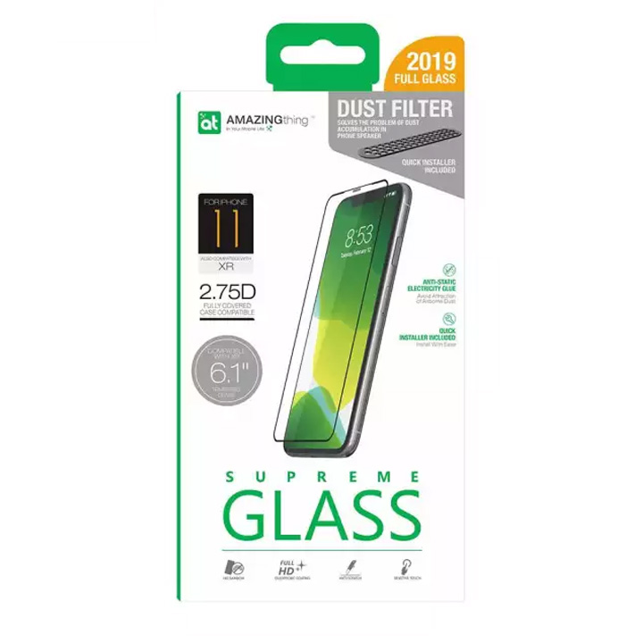 Picture of Apple iPhone 11 6.1  | AMAZINGThing Supreme Glass 2.75D Tempered Glass for iPhone XR iPhone 11 6.1 with dust filter