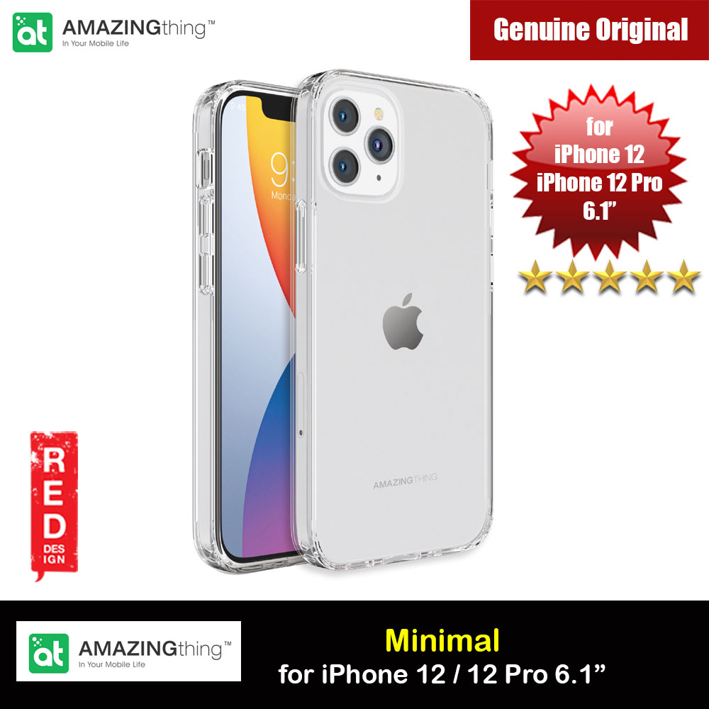 Picture of Amazingthing Minimal Military Drop Proof Slim Case with antimicrobial for iPhone 12 iPhone 12 Pro 6.1 (Clear) Apple iPhone 12 6.1- Apple iPhone 12 6.1 Cases, Apple iPhone 12 6.1 Covers, iPad Cases and a wide selection of Apple iPhone 12 6.1 Accessories in Malaysia, Sabah, Sarawak and Singapore 