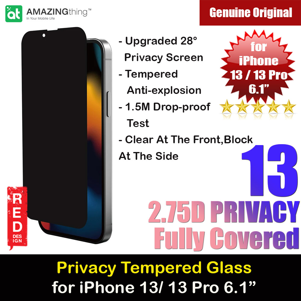 Picture of AMAZINGThing 2.75D Radix Fully Covered Tempered Glass for iPhone 13 iPhone 13 Pro 6.1 (Privacy Anti View) Apple iPhone 13 6.1- Apple iPhone 13 6.1 Cases, Apple iPhone 13 6.1 Covers, iPad Cases and a wide selection of Apple iPhone 13 6.1 Accessories in Malaysia, Sabah, Sarawak and Singapore 