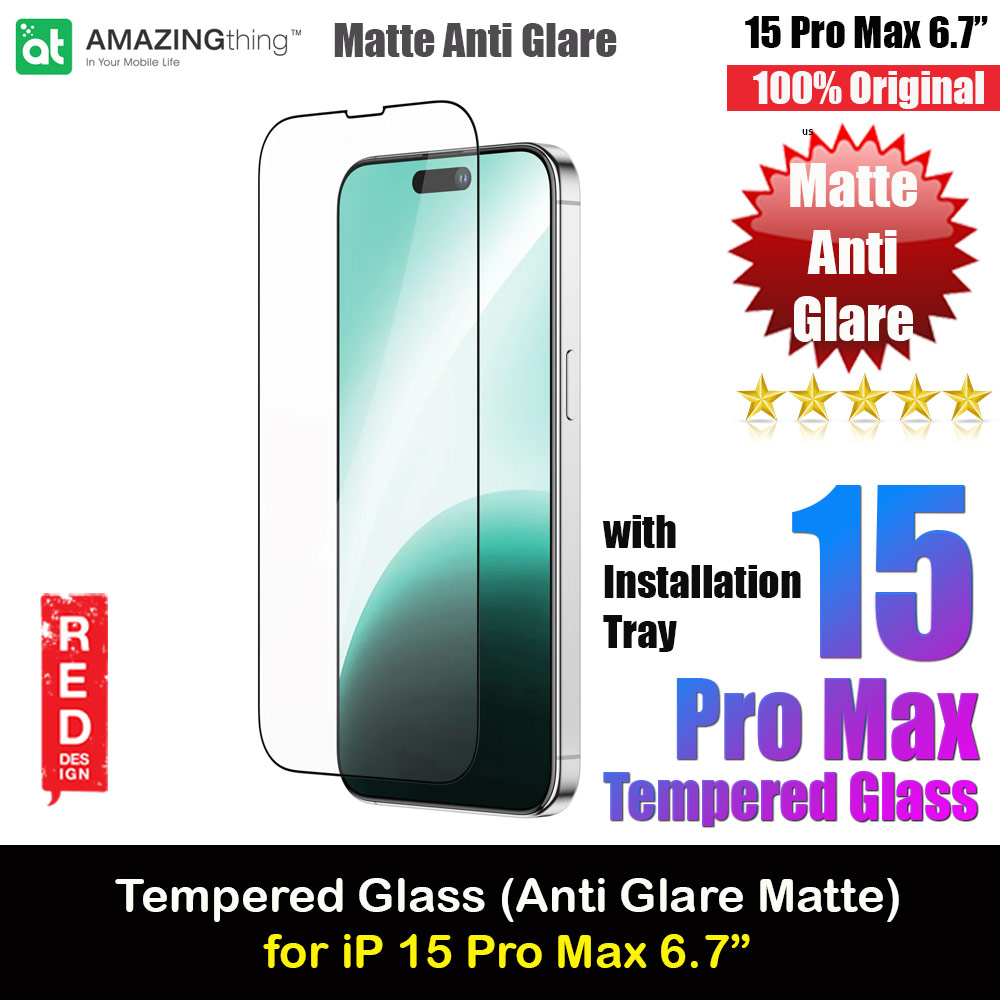 Picture of Amazingthing Radix Fully Covered Tempered Glass for iPhone 15 Pro Max 6.7 (Matte Anti Glare) Apple iPhone 15 Pro Max 6.7- Apple iPhone 15 Pro Max 6.7 Cases, Apple iPhone 15 Pro Max 6.7 Covers, iPad Cases and a wide selection of Apple iPhone 15 Pro Max 6.7 Accessories in Malaysia, Sabah, Sarawak and Singapore 