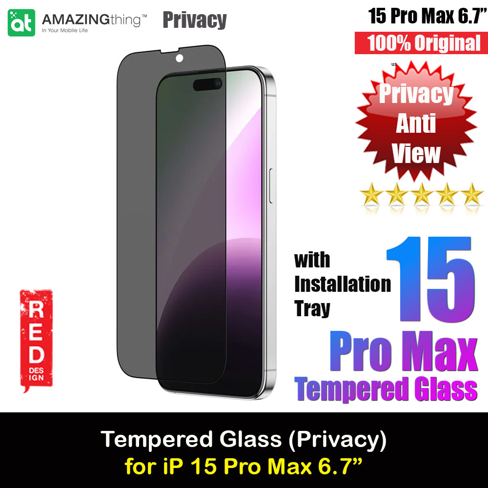 Picture of Amazingthing Radix Privacy Fully Covered Tempered Glass for iPhone 15 Pro Max 6.7 (Anti View) Apple iPhone 15 Pro Max 6.7- Apple iPhone 15 Pro Max 6.7 Cases, Apple iPhone 15 Pro Max 6.7 Covers, iPad Cases and a wide selection of Apple iPhone 15 Pro Max 6.7 Accessories in Malaysia, Sabah, Sarawak and Singapore 
