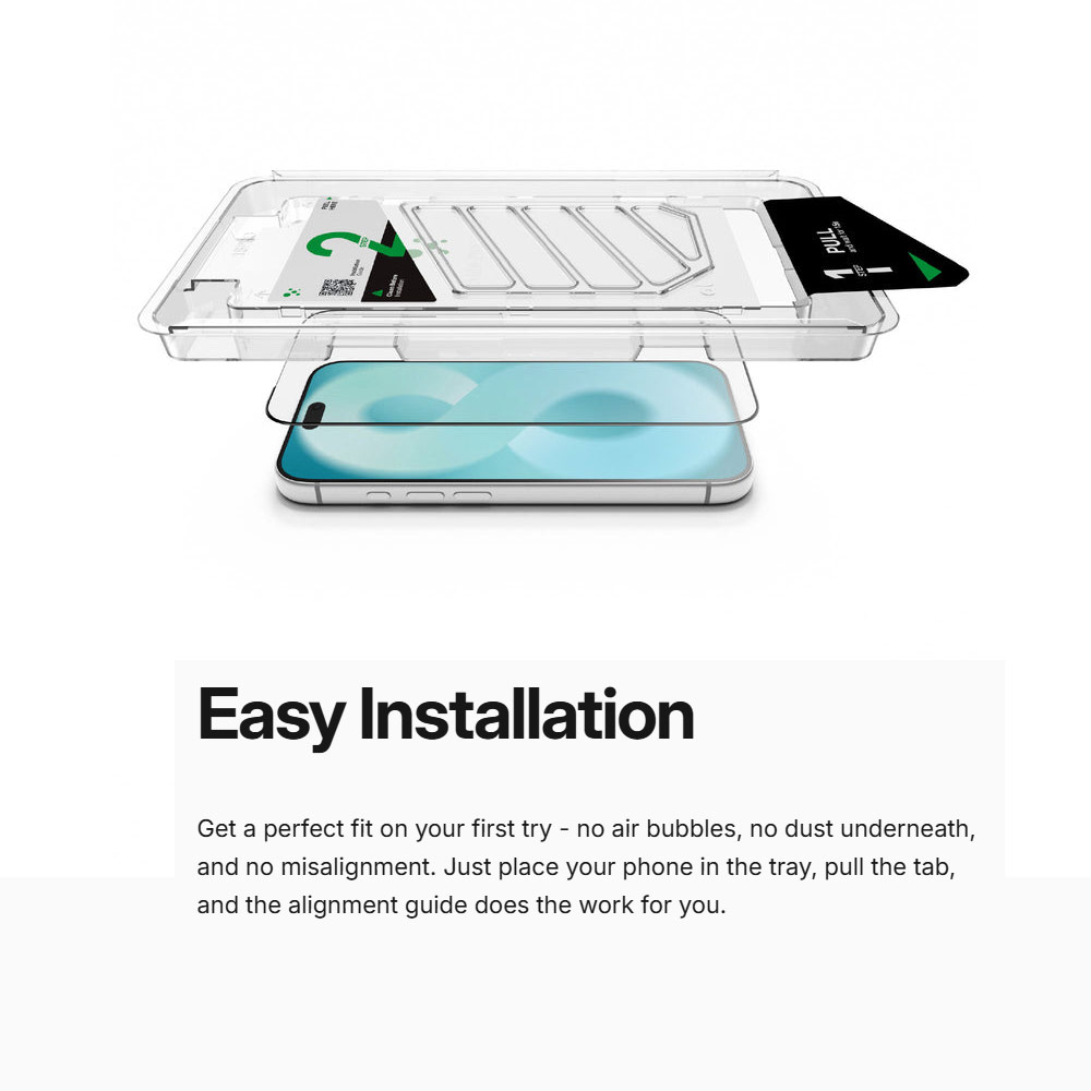 Picture of Apple iPhone 18 Pro Screen Protector | Amazingthing RADIX + Care Full Tempered Glass 3D Frame Screen Protector for iPhone 18 Pro - Clear