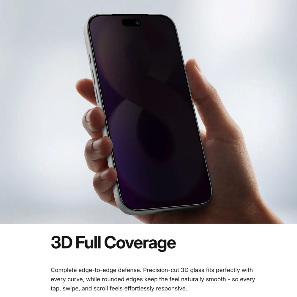 Picture of Apple iPhone 18 Pro Max Screen Protector | Amazingthing RADIX + Care Privacy Full Tempered Glass 3D Frame Screen Protector for iPhone 18 Pro Max 6.9 - Privacy
