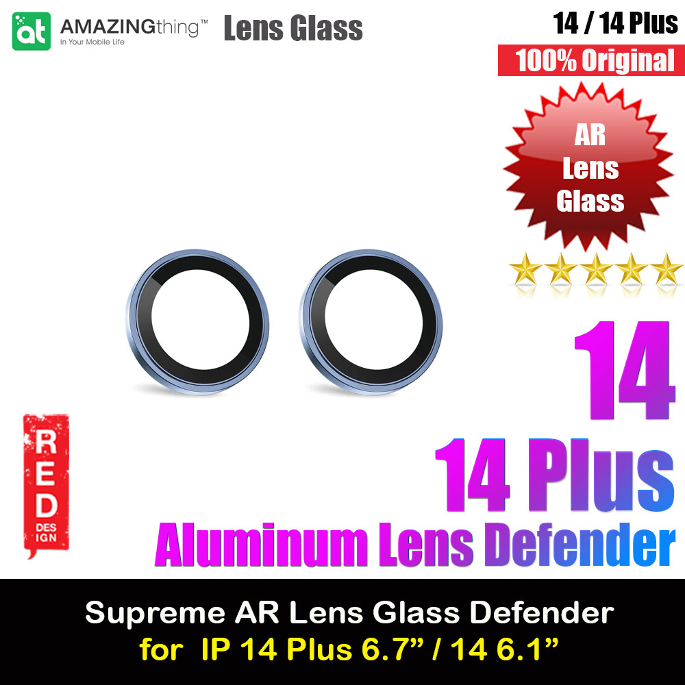 Picture of Amazingthing Supreme AR Lens Glass Aluminum Defender Tempered Glass Protector for iPhone 14 6.1 iPhone 14 Plus 6.7 (2PCS New Blue) Apple iPhone 14 6.1- Apple iPhone 14 6.1 Cases, Apple iPhone 14 6.1 Covers, iPad Cases and a wide selection of Apple iPhone 14 6.1 Accessories in Malaysia, Sabah, Sarawak and Singapore 