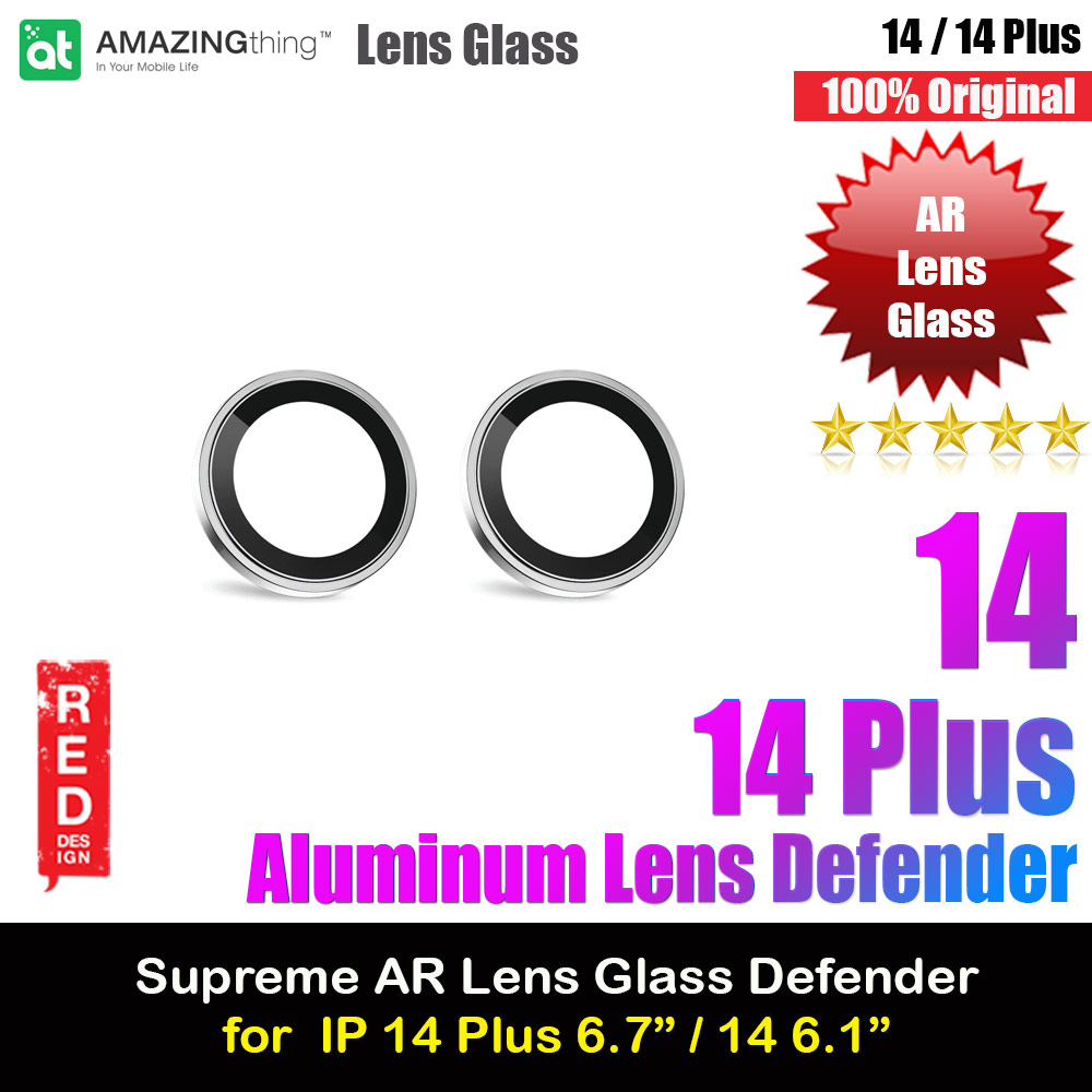 Picture of Amazingthing Supreme AR Lens Glass Aluminum Defender Tempered Glass Protector for iPhone 14 6.1 iPhone 14 Plus 6.7 (2PCS Silver) Apple iPhone 14 6.1- Apple iPhone 14 6.1 Cases, Apple iPhone 14 6.1 Covers, iPad Cases and a wide selection of Apple iPhone 14 6.1 Accessories in Malaysia, Sabah, Sarawak and Singapore 