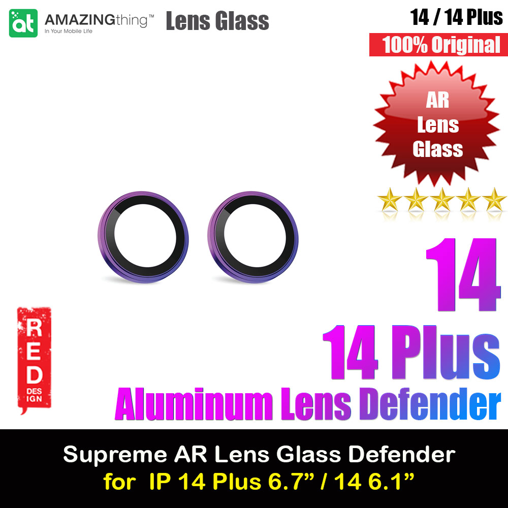 Picture of Amazingthing Supreme AR Lens Glass Aluminum Defender Tempered Glass Protector for iPhone 14 6.1 iPhone 14 Plus 6.7 (2PCS Symphony Purple) Apple iPhone 14 6.1- Apple iPhone 14 6.1 Cases, Apple iPhone 14 6.1 Covers, iPad Cases and a wide selection of Apple iPhone 14 6.1 Accessories in Malaysia, Sabah, Sarawak and Singapore 