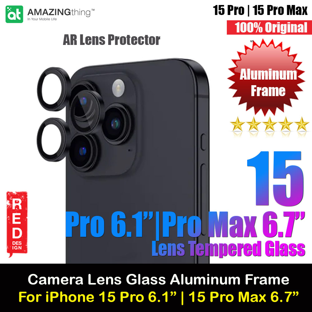 Picture of Amazingthing Supreme AR Camera Lens Glass Aluminum Frame Defender Tempered Glass Protector for iPhone 15 Pro 6.1 iPhone 15 Pro Max 6.7 (3PCS Black) Apple iPhone 15 Pro 6.1- Apple iPhone 15 Pro 6.1 Cases, Apple iPhone 15 Pro 6.1 Covers, iPad Cases and a wide selection of Apple iPhone 15 Pro 6.1 Accessories in Malaysia, Sabah, Sarawak and Singapore 