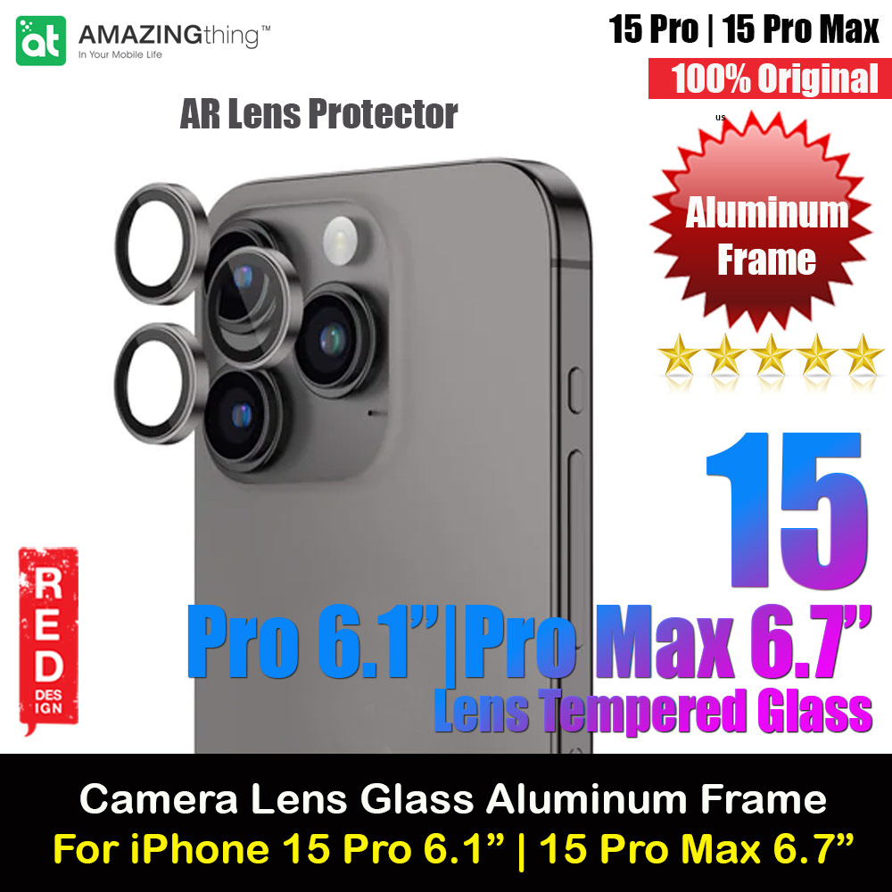 Picture of Amazingthing Supreme AR Camera Lens Glass Aluminum Frame Defender Tempered Glass Protector for iPhone 15 Pro 6.1 iPhone 15 Pro Max 6.7 (3PCS Gray) Apple iPhone 15 Pro 6.1- Apple iPhone 15 Pro 6.1 Cases, Apple iPhone 15 Pro 6.1 Covers, iPad Cases and a wide selection of Apple iPhone 15 Pro 6.1 Accessories in Malaysia, Sabah, Sarawak and Singapore 