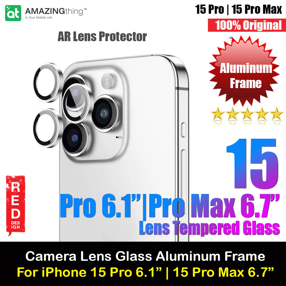 Picture of Amazingthing Supreme AR Camera Lens Glass Aluminum Frame Defender Tempered Glass Protector for iPhone 15 Pro 6.1 iPhone 15 Pro Max 6.7 (3PCS Silver) Apple iPhone 15 Pro 6.1- Apple iPhone 15 Pro 6.1 Cases, Apple iPhone 15 Pro 6.1 Covers, iPad Cases and a wide selection of Apple iPhone 15 Pro 6.1 Accessories in Malaysia, Sabah, Sarawak and Singapore 