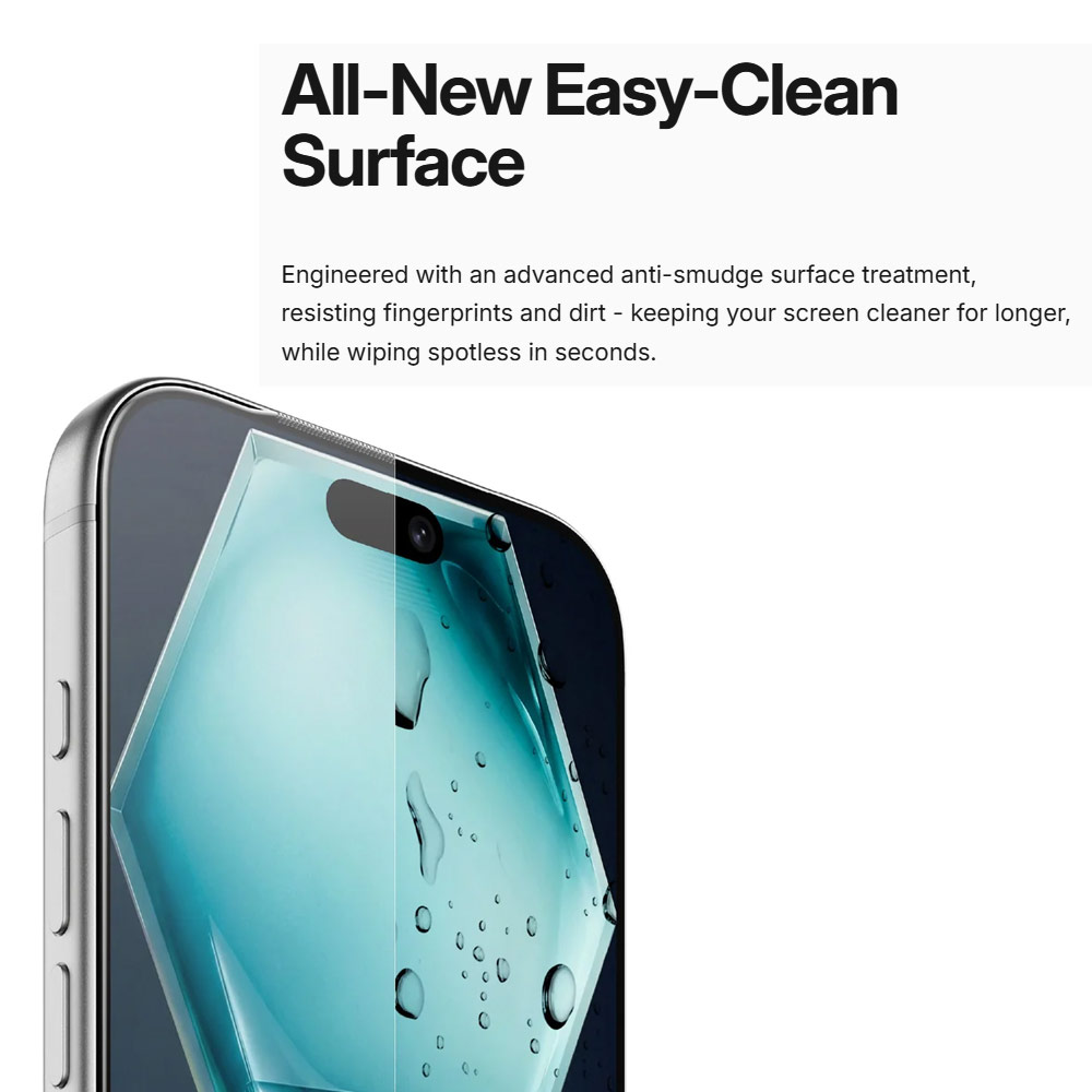 Picture of Apple iPhone 18 Pro Screen Protector | Amazingthing Titan Care 3D Frame Full Tempered Glass Screen Protector with Dust Filter for iPhone 18 Pro - Clear