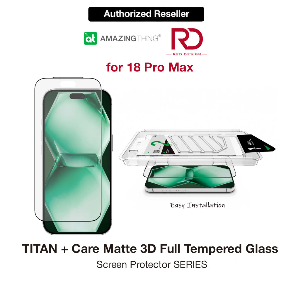 Picture of Amazingthing Titan Care Matte 3D Frame Full Tempered Glass Screen Protector with Dust Filter for iPhone 18 Pro Max 6.9 - Matte Apple iPhone 18 Pro Max- Apple iPhone 18 Pro Max Cases, Apple iPhone 18 Pro Max Covers, iPad Cases and a wide selection of Apple iPhone 18 Pro Max Accessories in Malaysia, Sabah, Sarawak and Singapore 
