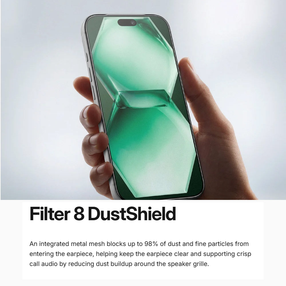 Picture of Apple iPhone 18 Pro Screen Protector | Amazingthing Titan Care Matte 3D Frame Full Tempered Glass Screen Protector with Dust Filter for iPhone 18 Pro - Matte
