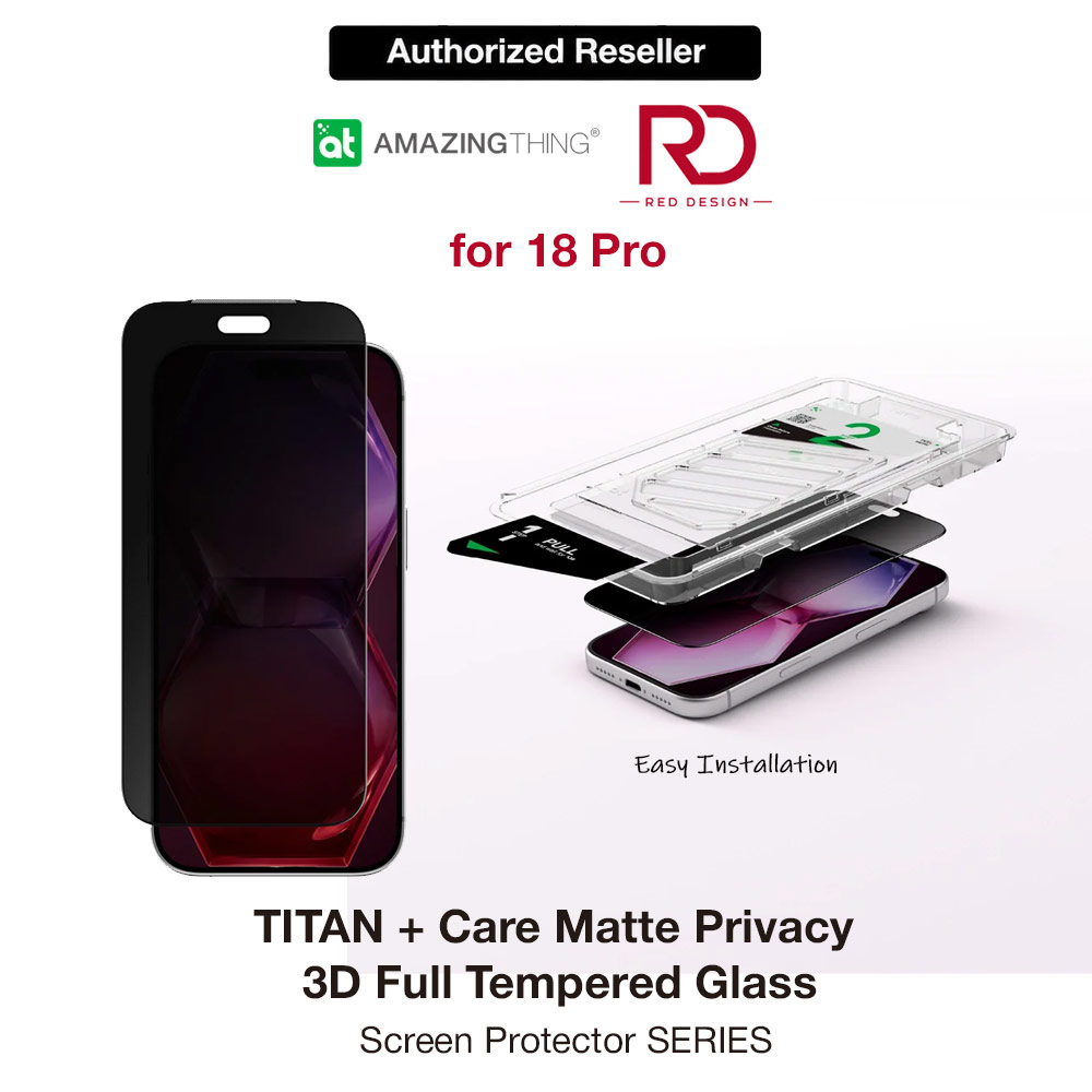 Picture of Amazingthing Titan Care Matte Privacy 3D Frame Full Tempered Glass Screen Protector with Dust Filter for iPhone 18 Pro - Matte Privacy Apple iPhone 18 Pro- Apple iPhone 18 Pro Cases, Apple iPhone 18 Pro Covers, iPad Cases and a wide selection of Apple iPhone 18 Pro Accessories in Malaysia, Sabah, Sarawak and Singapore 