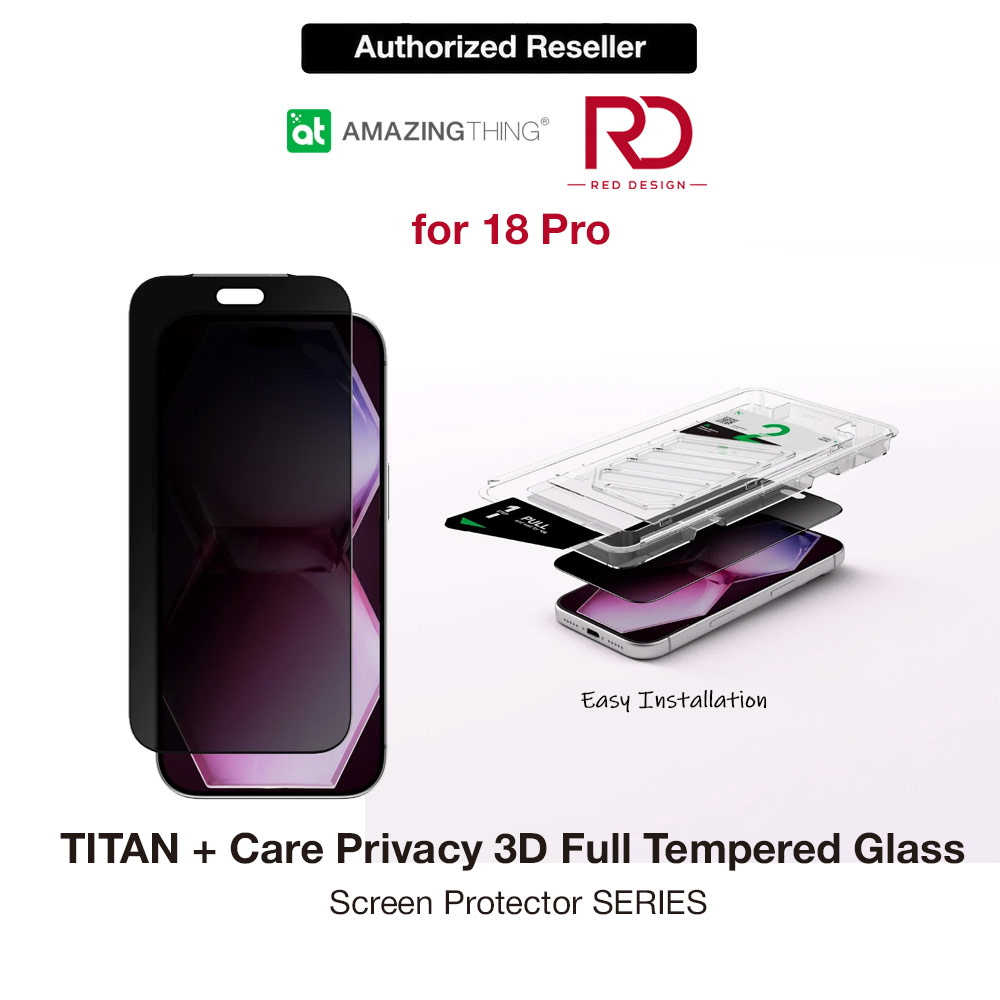 Picture of Amazingthing Titan Care Privacy 3D Frame Full Tempered Glass Screen Protector with Dust Filter for iPhone 18 Pro - Privacy Apple iPhone 18 Pro- Apple iPhone 18 Pro Cases, Apple iPhone 18 Pro Covers, iPad Cases and a wide selection of Apple iPhone 18 Pro Accessories in Malaysia, Sabah, Sarawak and Singapore 
