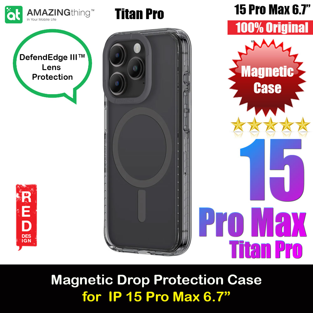 Picture of Amazingthing TITAN PRO Drop Proof Magnetic Case for iPhone 15 Pro Max 6.7 (Black) Apple iPhone 15 Pro Max 6.7- Apple iPhone 15 Pro Max 6.7 Cases, Apple iPhone 15 Pro Max 6.7 Covers, iPad Cases and a wide selection of Apple iPhone 15 Pro Max 6.7 Accessories in Malaysia, Sabah, Sarawak and Singapore 