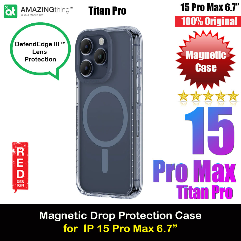 Picture of Amazingthing TITAN PRO Drop Proof Magnetic Case for iPhone 15 Pro Max 6.7 (Dark Blue) Apple iPhone 15 Pro Max 6.7- Apple iPhone 15 Pro Max 6.7 Cases, Apple iPhone 15 Pro Max 6.7 Covers, iPad Cases and a wide selection of Apple iPhone 15 Pro Max 6.7 Accessories in Malaysia, Sabah, Sarawak and Singapore 