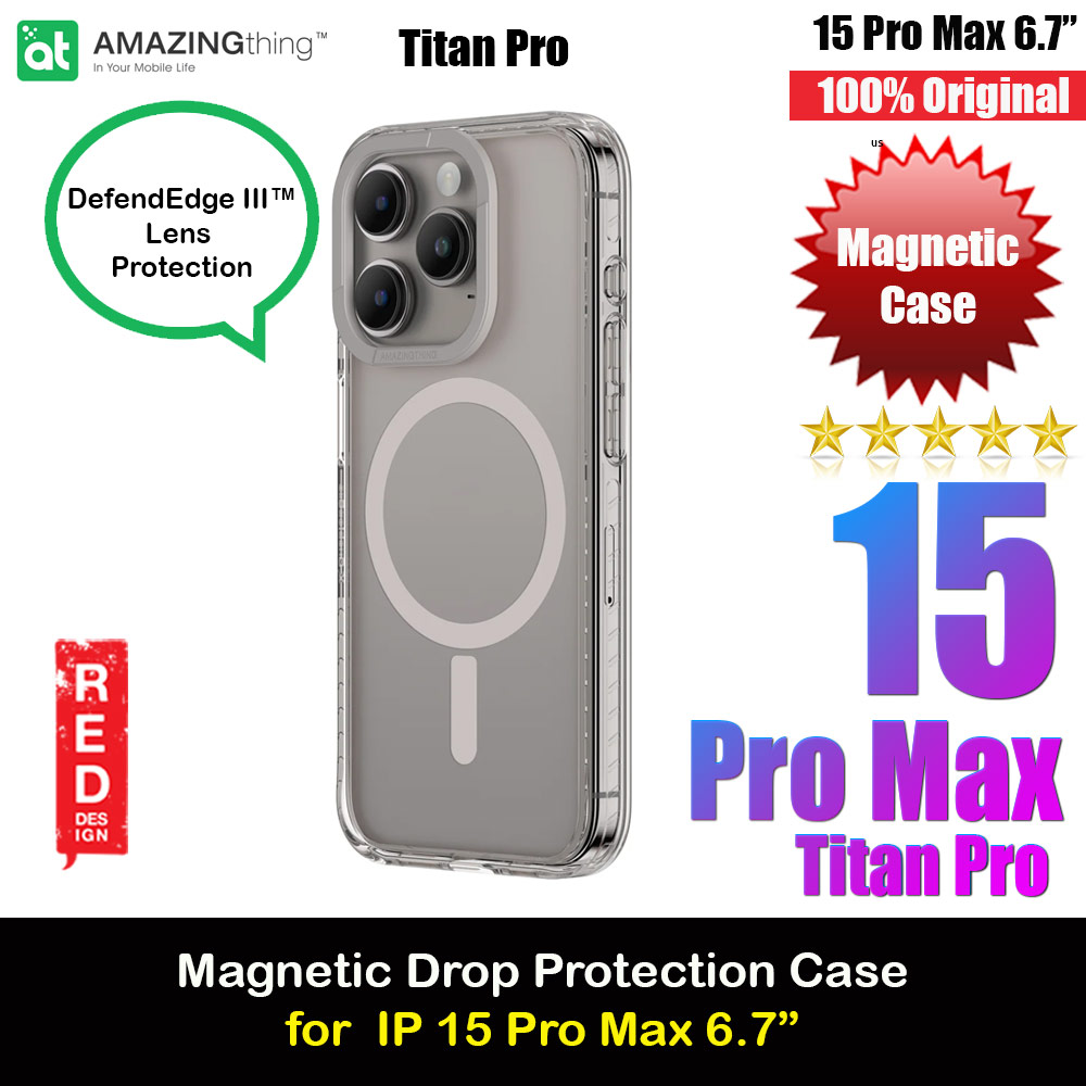 Picture of Amazingthing TITAN PRO Drop Proof Magnetic Case for iPhone 15 Pro Max 6.7 (Gray) Apple iPhone 15 Pro Max 6.7- Apple iPhone 15 Pro Max 6.7 Cases, Apple iPhone 15 Pro Max 6.7 Covers, iPad Cases and a wide selection of Apple iPhone 15 Pro Max 6.7 Accessories in Malaysia, Sabah, Sarawak and Singapore 