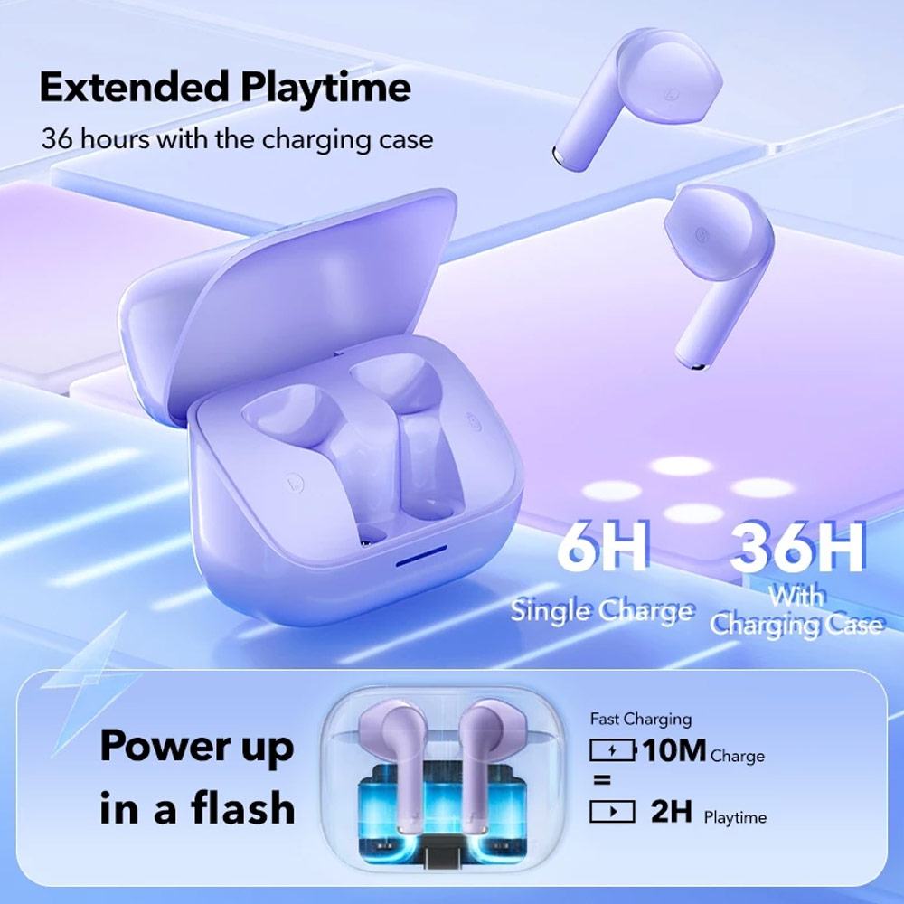 Picture of Soundcore by Anker K20i In Ear TWS wireless earbuds 36 Hours Playtime AI Clear Call (Purple)