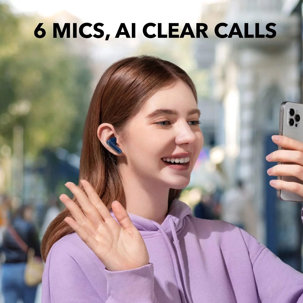 Picture of Anker Soundcore P40i Wireless Earbuds With Noise Cancelling Adaptive Heavy Bass 60H Playtime (Purple)