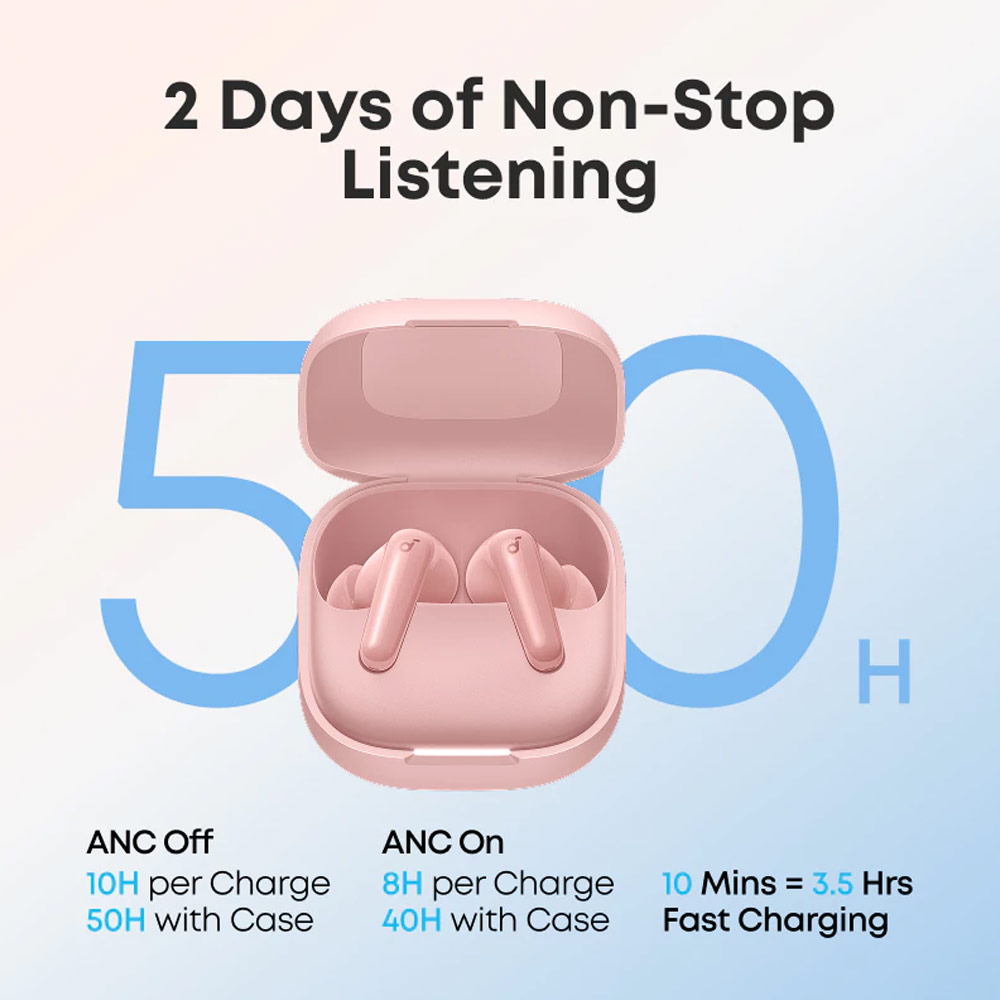 Picture of Soundcore by Anker R60i NC Wireless Earbuds -52dB Adaptive Noise-Cancelling Hi-Res Clarify Sound AI Assistant 50Hours (White)