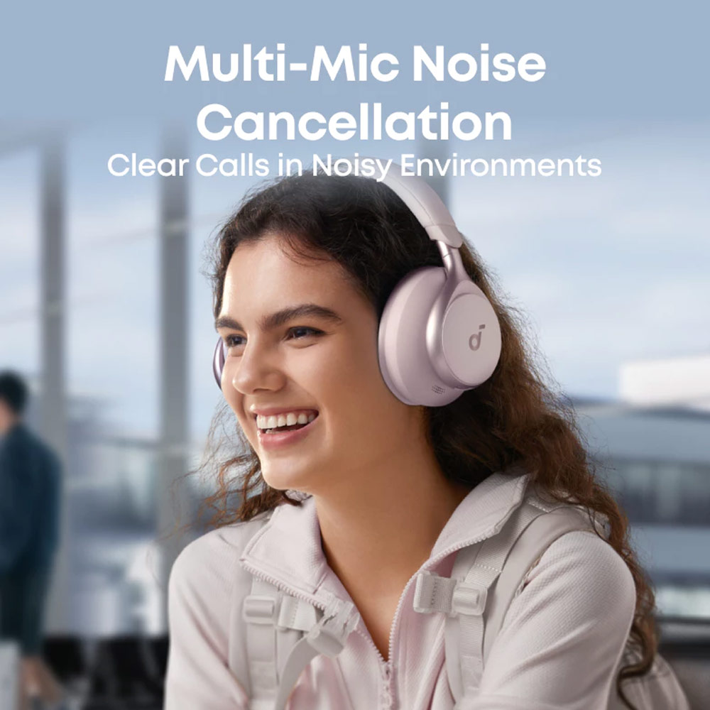 Picture of Soundcore by Anker Space One Headphones Hi-Res Sound Hybrid Active Noise Cancelling Headsets ANC TWS-A3035 (Cream)