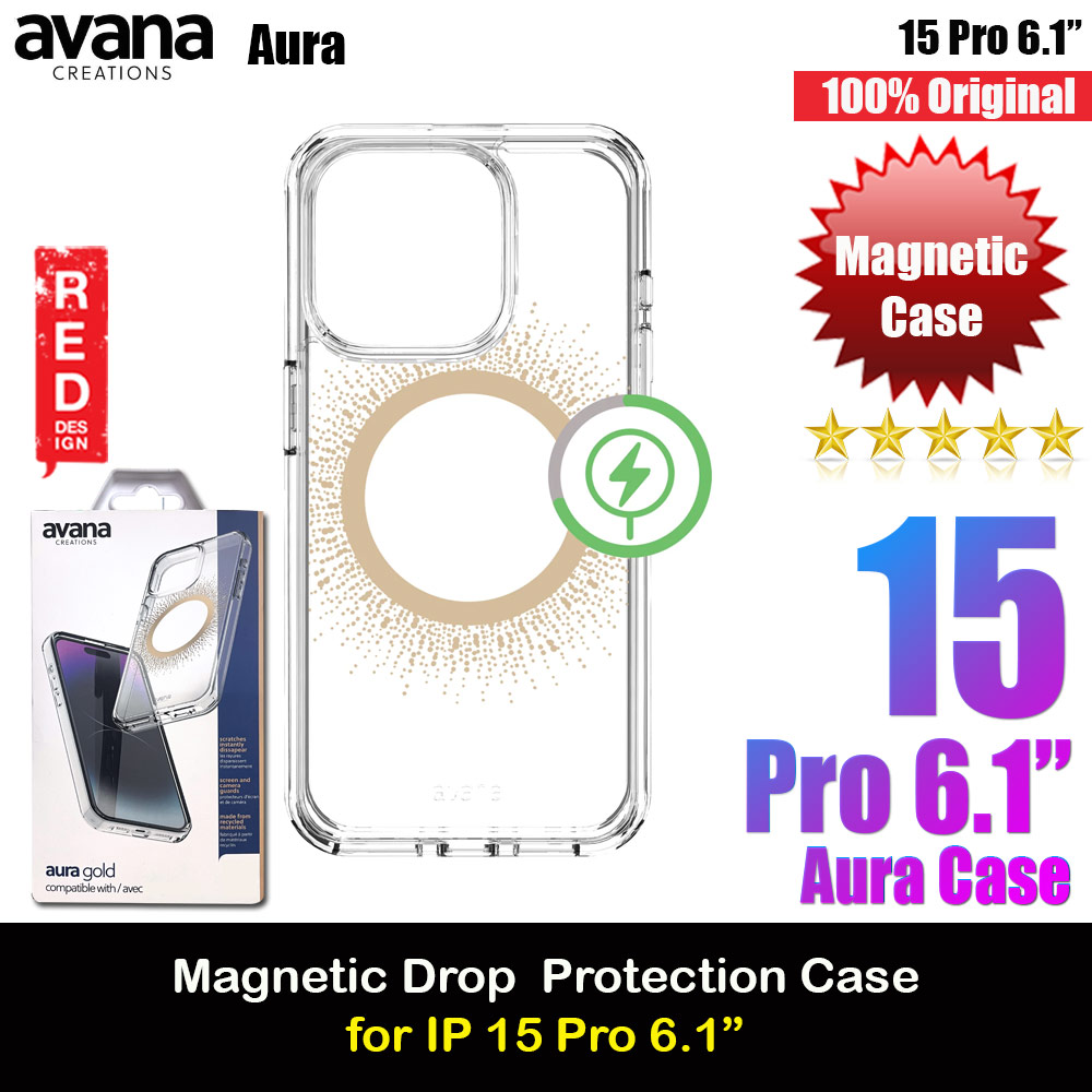 Picture of Avana Aura Series Magnetic Drop Protection Transparent Case for Apple iPhone 15 Pro 6.1 (Gold) Apple iPhone 15 Pro 6.1- Apple iPhone 15 Pro 6.1 Cases, Apple iPhone 15 Pro 6.1 Covers, iPad Cases and a wide selection of Apple iPhone 15 Pro 6.1 Accessories in Malaysia, Sabah, Sarawak and Singapore 