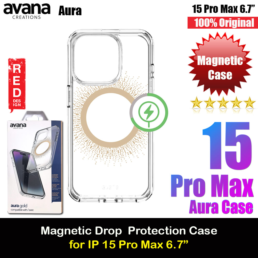 Picture of Avana Aura Series Magnetic Drop Protection Transparent Case for Apple iPhone 15 Pro Max 6.7 (Gold) Apple iPhone 15 Pro Max 6.7- Apple iPhone 15 Pro Max 6.7 Cases, Apple iPhone 15 Pro Max 6.7 Covers, iPad Cases and a wide selection of Apple iPhone 15 Pro Max 6.7 Accessories in Malaysia, Sabah, Sarawak and Singapore 