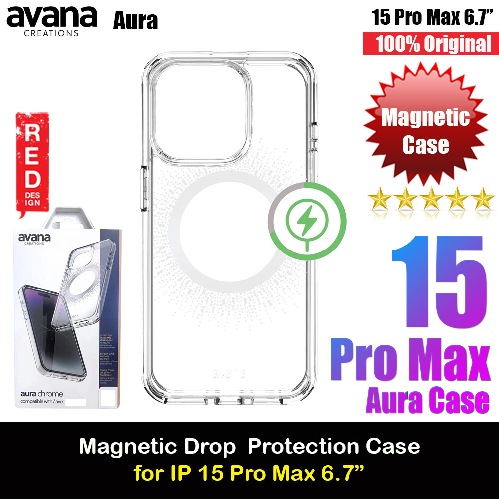 Picture of Avana Aura Series Magnetic Drop Protection Transparent Case for Apple iPhone 15 Pro Max 6.7 (Silver Chrome) Apple iPhone 15 Pro Max 6.7- Apple iPhone 15 Pro Max 6.7 Cases, Apple iPhone 15 Pro Max 6.7 Covers, iPad Cases and a wide selection of Apple iPhone 15 Pro Max 6.7 Accessories in Malaysia, Sabah, Sarawak and Singapore 