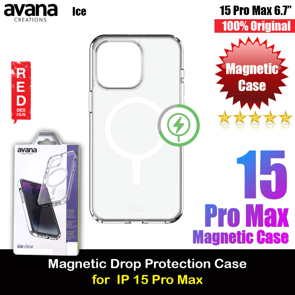 Picture of Avana Ice Series Magnetic Drop Protection Transparent Case for Apple iPhone 15 Pro Max 6.7 (Ice Clear) Apple iPhone 15 Pro Max 6.7- Apple iPhone 15 Pro Max 6.7 Cases, Apple iPhone 15 Pro Max 6.7 Covers, iPad Cases and a wide selection of Apple iPhone 15 Pro Max 6.7 Accessories in Malaysia, Sabah, Sarawak and Singapore 