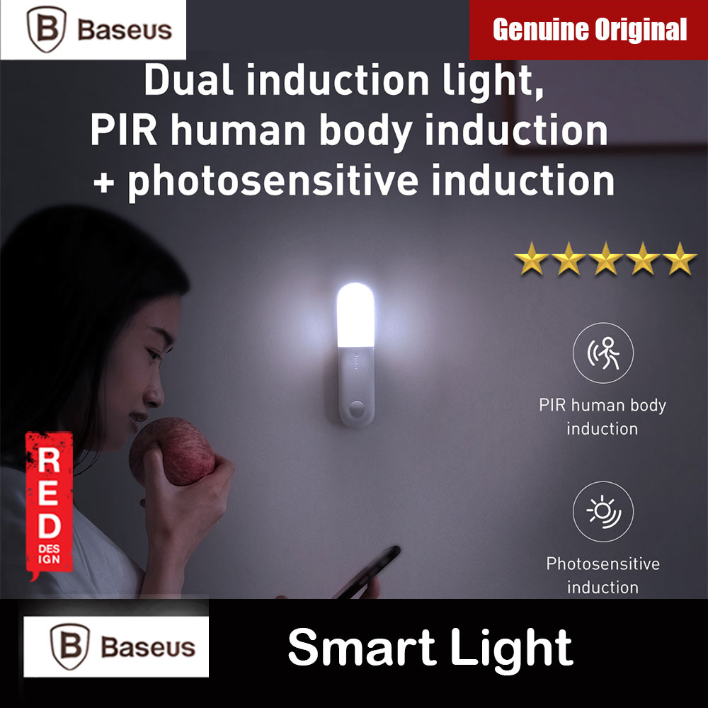Picture of Baseus Sunshine series human body Induction aisle light corner light portable light yellow light bathroom light storeroom light bedroom light portable flash light motion detect light (Natural light 4000K) Red Design- Red Design Cases, Red Design Covers, iPad Cases and a wide selection of Red Design Accessories in Malaysia, Sabah, Sarawak and Singapore 