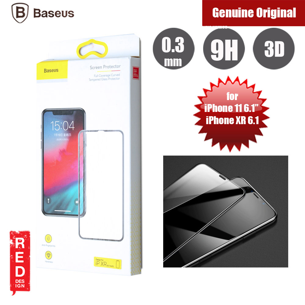 Picture of Baseus 3D Full Coverage Tempered Glass for Apple iPhone XR iPhone 11 6.1" (Black) Apple iPhone XR- Apple iPhone XR Cases, Apple iPhone XR Covers, iPad Cases and a wide selection of Apple iPhone XR Accessories in Malaysia, Sabah, Sarawak and Singapore 