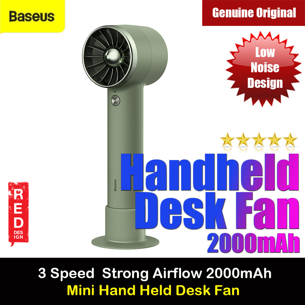 Picture of Baseus Rechargebla 2000mah Home Office Gift idea Portable Mini Size Desktop Handheld Fan Flyer Turbine Fan (Green) Red Design- Red Design Cases, Red Design Covers, iPad Cases and a wide selection of Red Design Accessories in Malaysia, Sabah, Sarawak and Singapore 