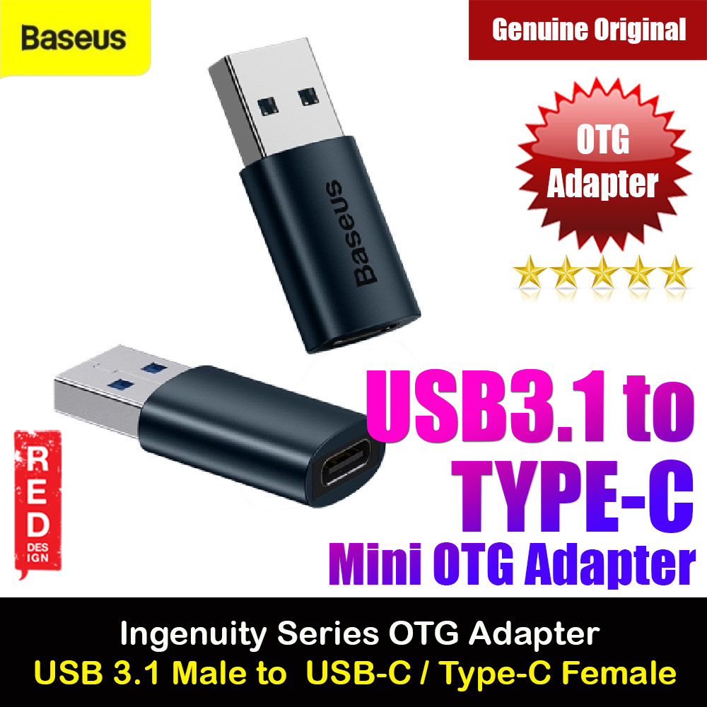 Picture of Baseus Ingenuity Series USB 3.1 Male to  USBC TypeC Female Mini OTG Adapter (Dark Blue) Red Design- Red Design Cases, Red Design Covers, iPad Cases and a wide selection of Red Design Accessories in Malaysia, Sabah, Sarawak and Singapore 