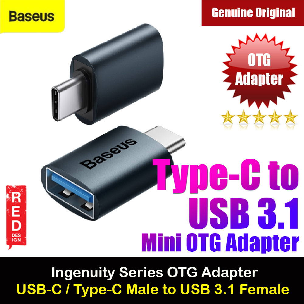 Picture of Baseus Ingenuity Series USBC TypeC Male to USB 3.1 Female Mini OTG Adapter (Dark Blue) Red Design- Red Design Cases, Red Design Covers, iPad Cases and a wide selection of Red Design Accessories in Malaysia, Sabah, Sarawak and Singapore 
