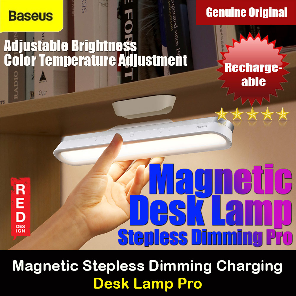 Picture of Baseus Magnetic Adjustable Brightness Color Temperature Stepless Dimming Charging Desk LED Lamp Pro (White) Red Design- Red Design Cases, Red Design Covers, iPad Cases and a wide selection of Red Design Accessories in Malaysia, Sabah, Sarawak and Singapore 
