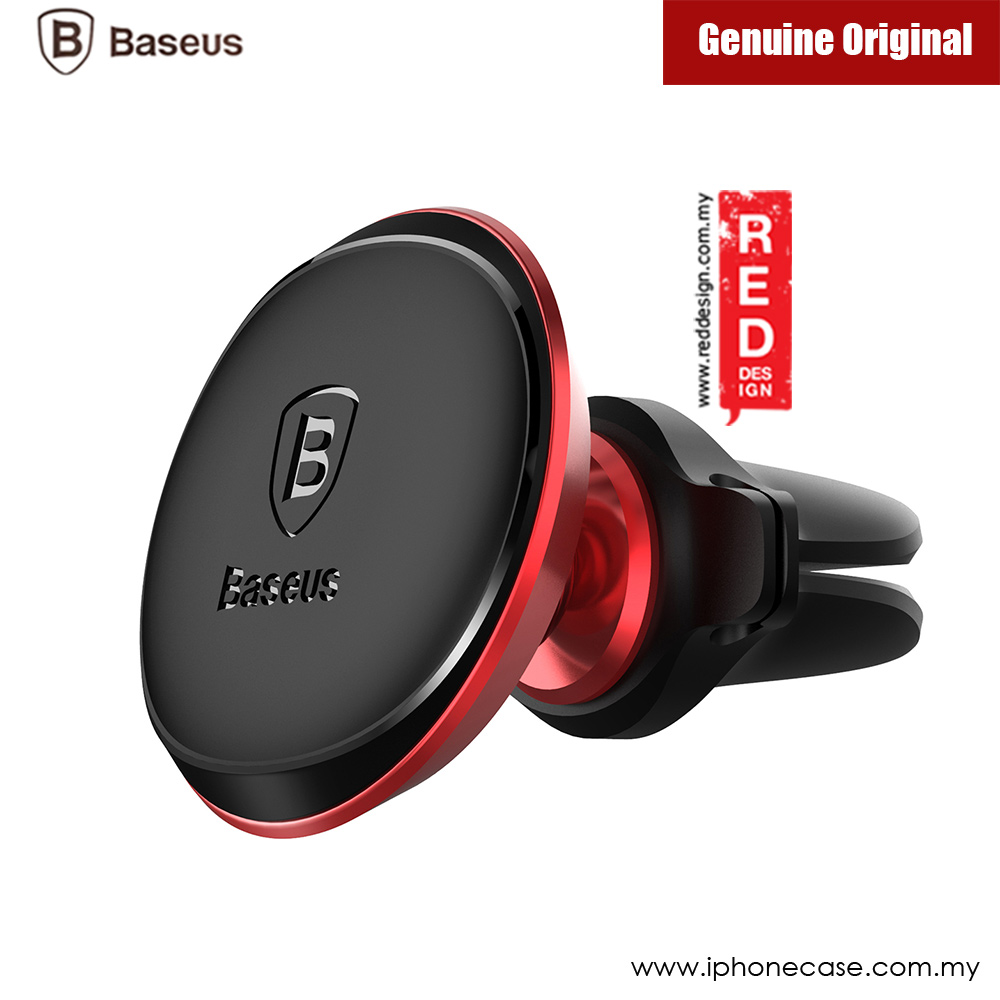 Picture of Baseus Magnetic Air Con Vent Suction Bracket Car Mount with Cable Clip (Red) Red Design- Red Design Cases, Red Design Covers, iPad Cases and a wide selection of Red Design Accessories in Malaysia, Sabah, Sarawak and Singapore 